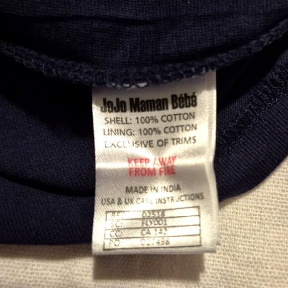 Jojo Maman Bébé girls size 6 -12 months navy hedgehog with leaves shirt, nwt - Picture 4 of 6